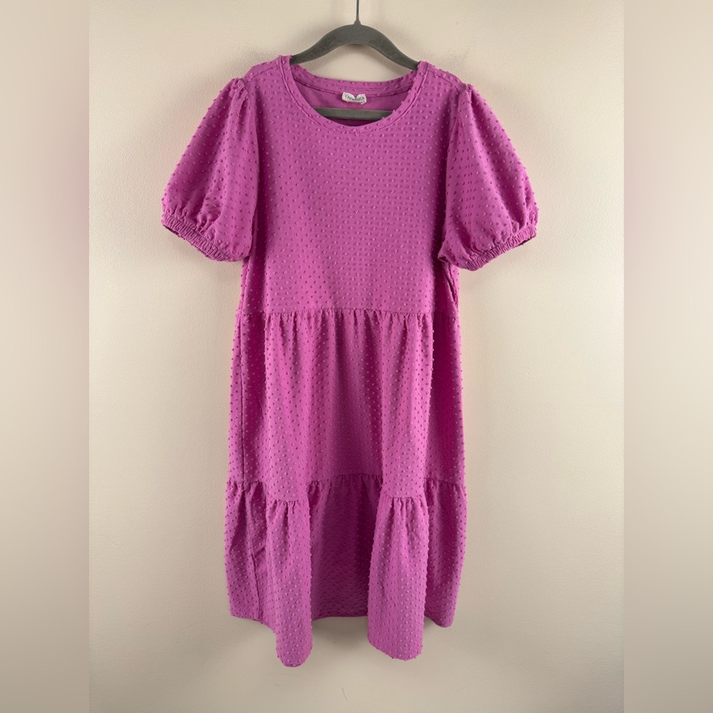 Crewcuts Puff Sleeve Swiss Dot Dress